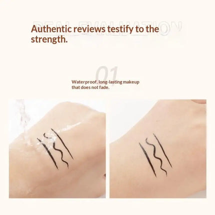 Liquid Eyeliner 0.01mm Super Slim Waterproof Silkworm Eyeliner Quick-drying Sweatproof Long Lasting No Smudging Eye Makeup