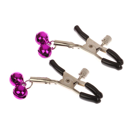 1 Pair Bell Nipple Clamp Non-Perforated Breast Nipple Silicone Nipple Clamp Adult Massage Teasing Training Toy