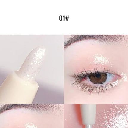 Glitter Pink Lying Silkworm Pen Color Natural Brightening Matte Eye Shadow Pencil Shimmer Glue Eyeliner Waterproof Korean Makeup