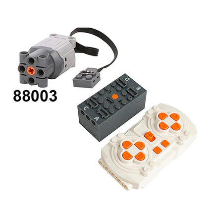 MOC Blue-tooth APP Remote Control Set - Rechargeable Battery Box Motor Set Speed Controller for PF Building Block Modifications