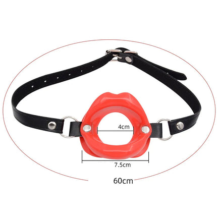 Silicone Oral Fixation Lips Ring Silicone O-Ring Open Mouth Gag BDSM Bondage Restraint Lips Shape Sex Toys for Couples Sexshop