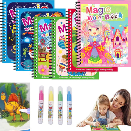 1pc Repeated Watercolor Painting Magic Book Children's Repeated Graffiti Puzzle Coloring Water Picture Book Early Education Toys