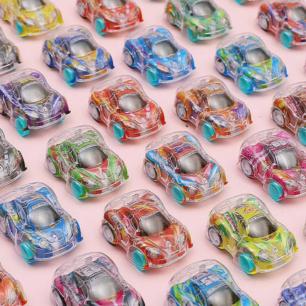 Double layered inertia color printed mini car, random style children's car toys, holiday gifts