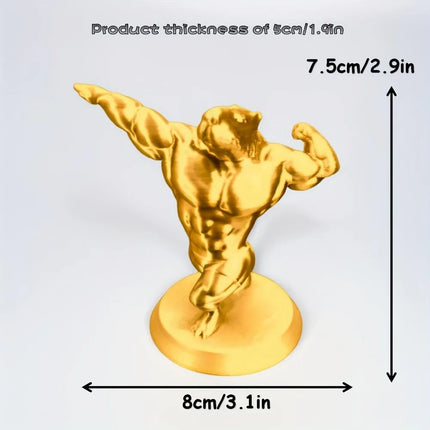 Cute Capybara Muscle Figurine Decorative Statue, Adorable Desktop Display for Home and Office, Perfect Gift