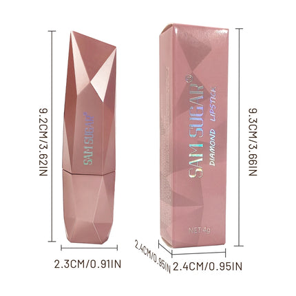 SAM SUGAR  6-color dazzling gold moisturizing long-lasting lipstick Diamond pearl fine sparkle color lipstick