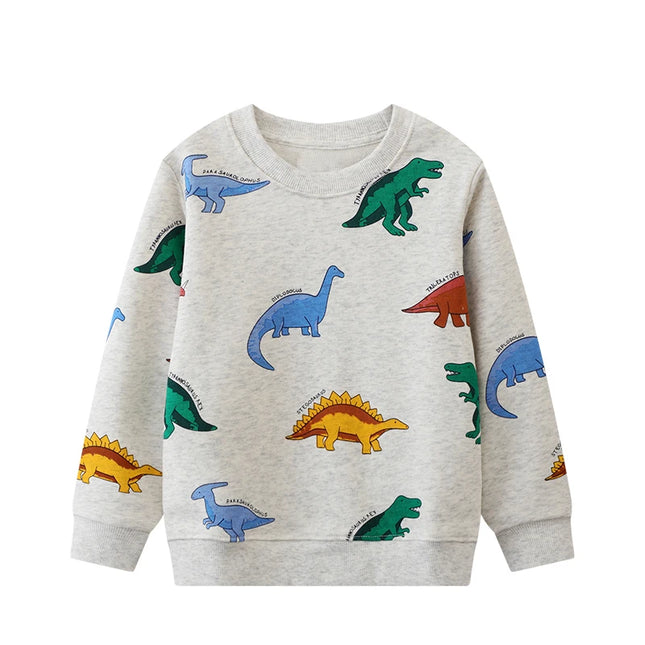 Little Maven Children's Clothing Kids Clothes Toddler Boys Outerwear Cartoon Dinosaurs Sweatshirt Spring Autumn Tops Hoodies