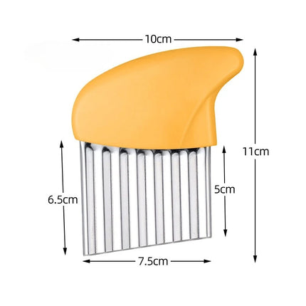 1PC Stainless Steel Potato Knife Wave Shaped French Fries Potato Chip Slicer Carrot Fancy Vegetable Cutter Kitchen Accessories