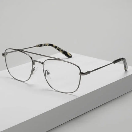 AIR EIGHT Aviator Prescription Glasses Men Metal Frame Progressive Lenses With Photochromic Myopia Correction