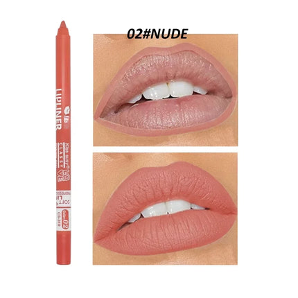 20 Color Matte Lipliner Pencil Waterproof Natural Red Brown Pro Lip Liner Makeup Lips Contour High pigment Lipstick Cosemetic