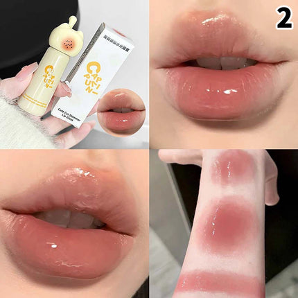 Cappuvini Cute Cat Lip Gloss Moisturizing Smooth And Long-lasting Lip Glaze 4 Shades Easy To Apply Lip Stain For Beginners