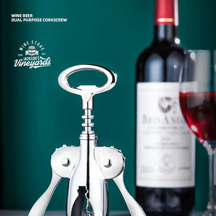 Hand Movement Bottle Opener Classic And Practical Stainless Steel Wine Opener Portable Wine Cork Remover Kitchen Gadgets