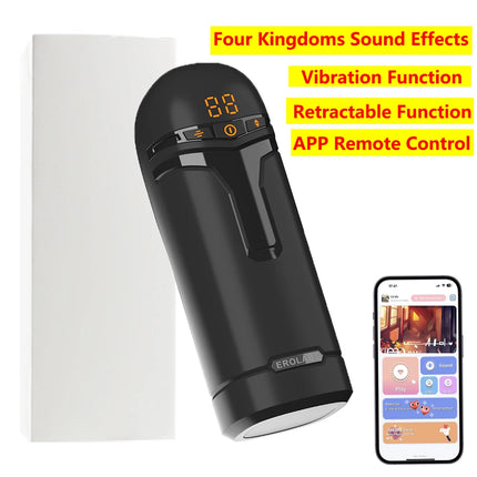 Automatic Male Masturbator Penis Pump with Sucking Vibrating Thrusting Sex Toys for Men Stroker Penis Stimulation LED Display