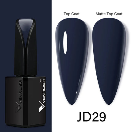 Venalisa15ML Silky Matte TPO FREE Topcoat No Cleaning Nail Lacquer Full Coverage Long Lasting Gorgeous Color Nail Varnish