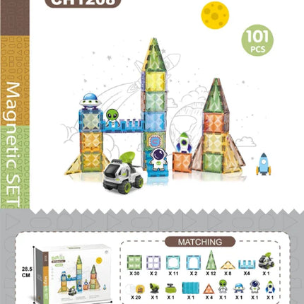7.5cm Magnetic Building Blocks Construction Children Magnet Tiles Montessori Educational Toys for Kids Birthday Gifts