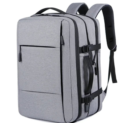 Fashion Expandable USB Laptop Waterproof Backpack Men Business School Backpack  Large Capacity Travel Backpack
