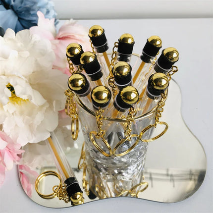 Gold Eyelash Brushes Spoolies Reusable Lash Mascara Wands In Tubes Eyebrow Comb Container Applicators Tools With Keychain