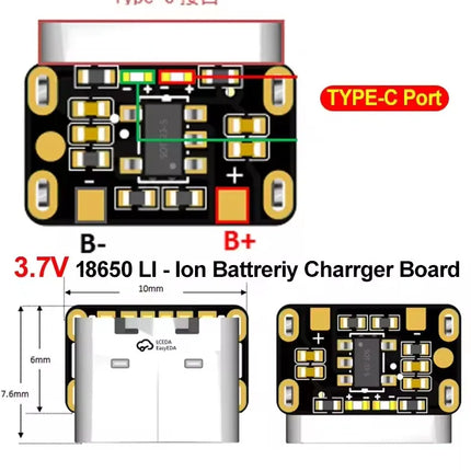 1-20PCS Mini Lithium Battery Charging Board Module 3.7V 4.2V 18650 Lithium Battery Charger Protection Board Type-C Interface