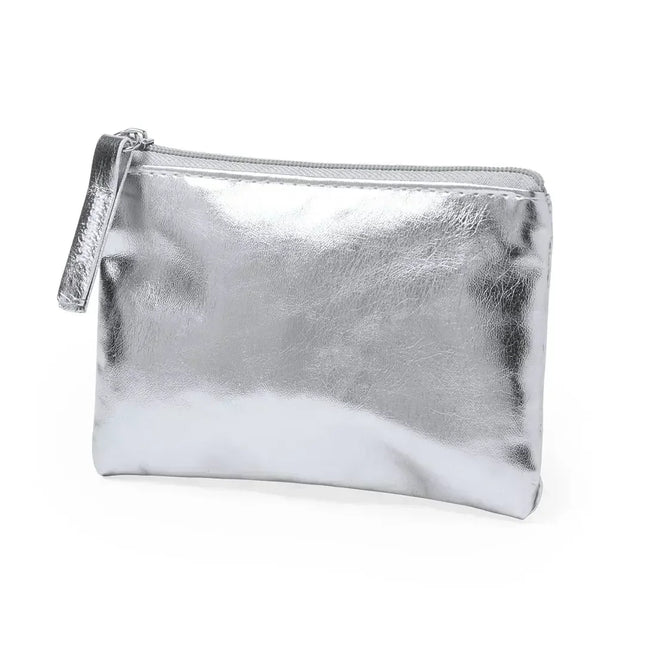 Silver Gold PU Leather Coin Purse Wallet Simple Fashion Waterproof Coin Bag Portable Card Holder Key Coin Earphone Pouch