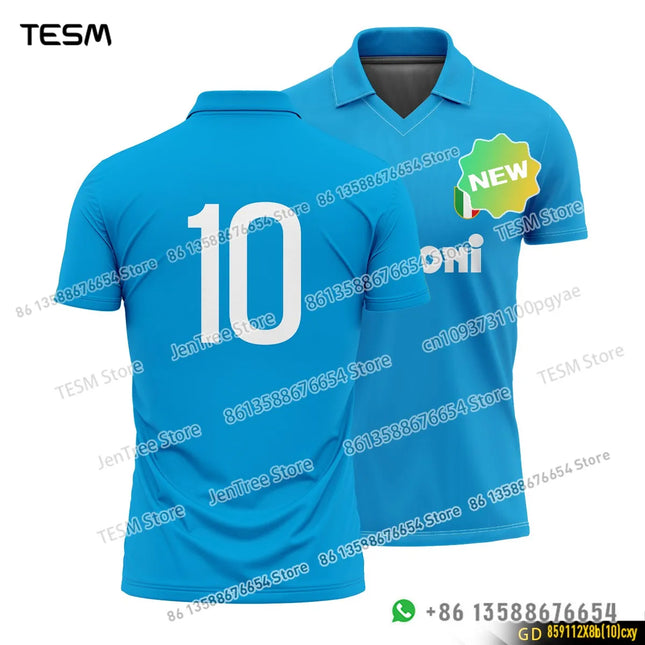 TESM Summer POLO Shirt Men Summer Sports V-neck T-shirt Street Trendy Short Sleeve 3D HD Print T-shirt