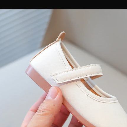 Girls Simple Leather Flat Shoes Fashion Princess Sweet Kids Flats Children Mary Janes for Wedding Party Classic Style Elegant