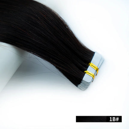 European Double Drawn Russian Human Hair Tape Hair Extension, High Quality Natural Remy Tape In Hair Extension