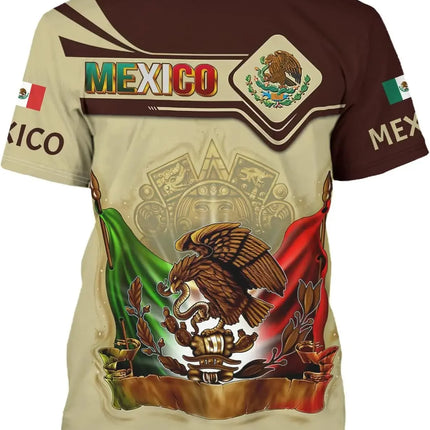 FAYBA Aztec Mexican Shirts Short Sleeves Summer Mexico Shirt Mexico Jersey Unisex 3D Shirts oversized t shirt