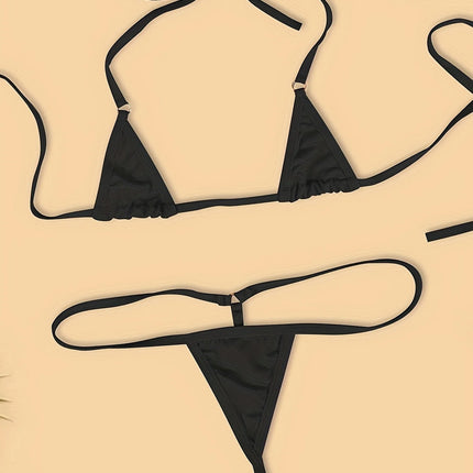 Three-point Type Backless Design Lingerie Set, Intimates Bra & Panty, Women's Sexy Clothing