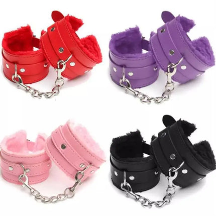 BDSM Play Sex Handcuffs Restraint Bondage Gear SM Slave Erotic Ankle Handcuffs Long Flush Handcuff Detachable Chain Clasp 18+