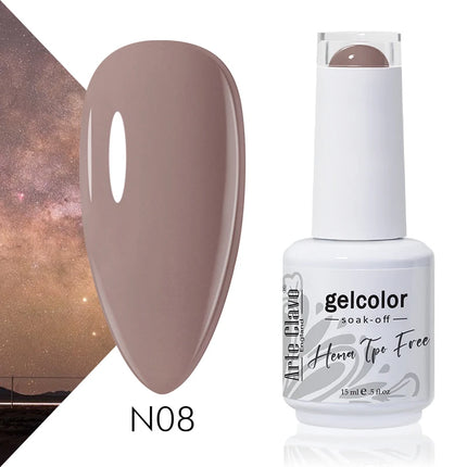 Arte Clavo Red Color Series Nail Polish UV Soak Off Varnish 15ml Manicure Nail Art Long-lasting Hema Tpo Free Gel Nail Polish