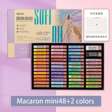 Kuelox Soft Oil Pastel 24/36/48 Solid Paint Stick Washable Drawing Classic Macaron Morandi Artist Crayon For Gift Art Supplies