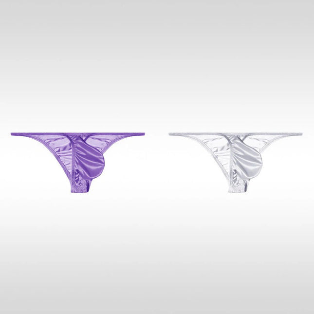 Men's Underwear Ice Silk Low Rise Sexy Bikini Briefs