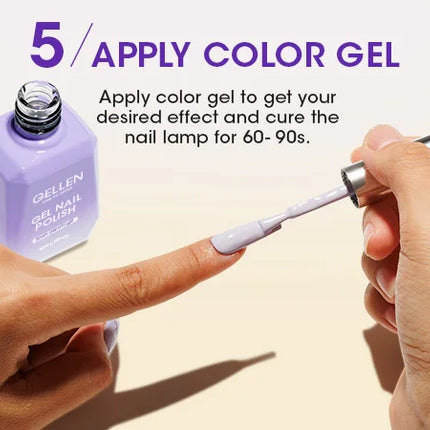 GELLEN Nail Polish Set 18ml 4PCS Kit Base Coat Top Gel Cuticle Softener Oil Salon Quality Manicure Pedicure Valentines Gift