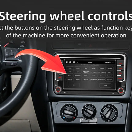 BQCC 7" Android 13 Octa Core Car Player Mirrorlink Carplay WIFI GPS For Volkswagen VW CC Passat B7 Polo Golf 5 6 Jetta mk5 mk6