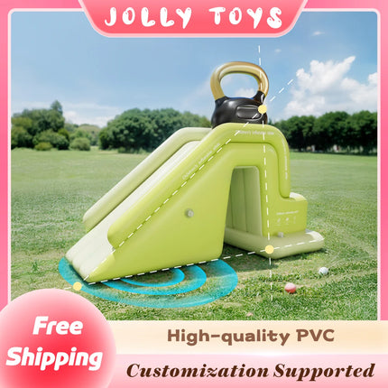 Kids Inflatable Slide with Detachable Swimming Pool Anti-Tip Over Stable Design Indoor and Outdoor Fun Inflatable Play Toy