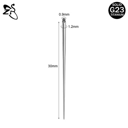 ZS 1 Piece G23 Titanium Curved Taper Insertion Pin Tool Internal Thread Piercing Kit For Tragus Helix Lip Nose Piercing Jewelry