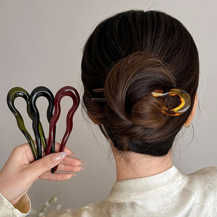 Simple U Shaped Hairpin Metal Hair Sticks U French Hair Clips Pins Fashionable Hair Jewelry Accessories for Women