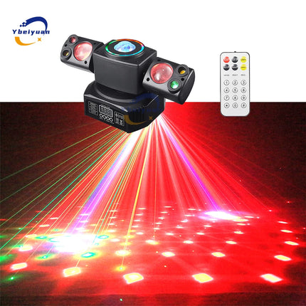 RGBW 60W Party Effect Beam Red And Green Laser Strobe With Aperture Remote Control DMX512 DJ Disco Bar KTV Christmas Stage Light