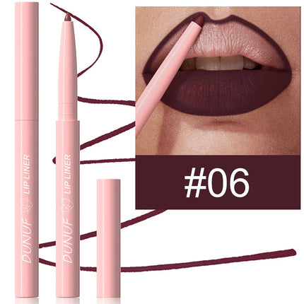Long-Lasting Matte Tapered Nib Lip Liner Pencil Creamy Plumping Waterproof Natural Nude Brown Slim Lip Stain Makeup