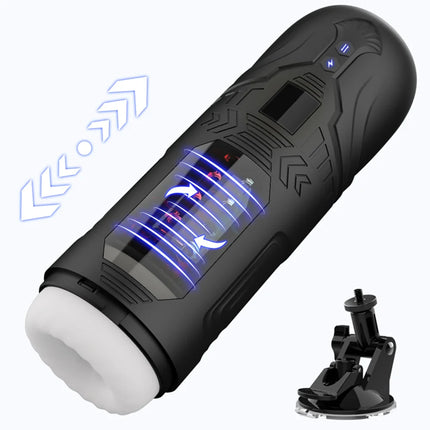 Telescopic Rotation Masturbator Cup - Penis Pump for Men | Blowjob Vagina Adult Sex Toy | Piston Automatic Thrusting Male Masturbator