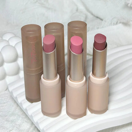 Velvet Matte Lipsticks Moisturizing Nude Apricot Lip Tint Non-stick Cups Lip Gloss Lipstick Cosmetics Make Up Waterproof Lasting