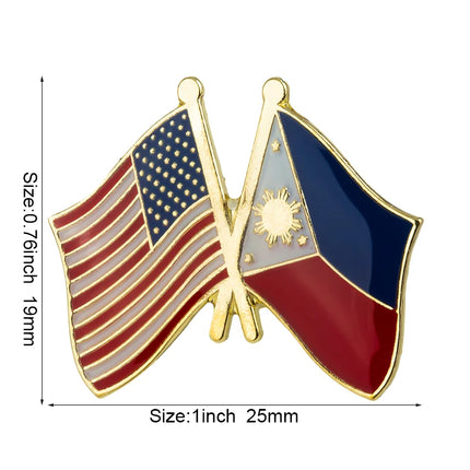 Philippines Flag Badge Brooch Natinal Lapel Pins Flag Lapel Pins Country Flag Badge