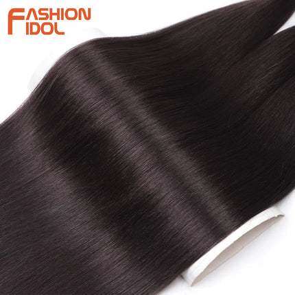 FASHION IDOL 28inch 300g/3Pcs Ariel Straight Pony Hair Crochet Braids Hair Synthetic Braiding Hair Soft Crochet Hair Extensions