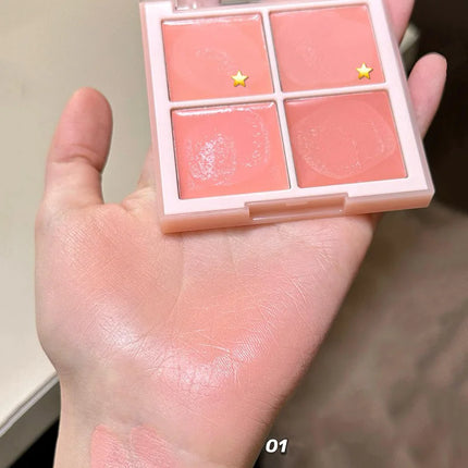Multi-Purpose Creamy Blush Waterproof Moisturizing Highlighter Mud Cream Cheek Eyes Watery Peach Rouge Contour Tint Cosmetics