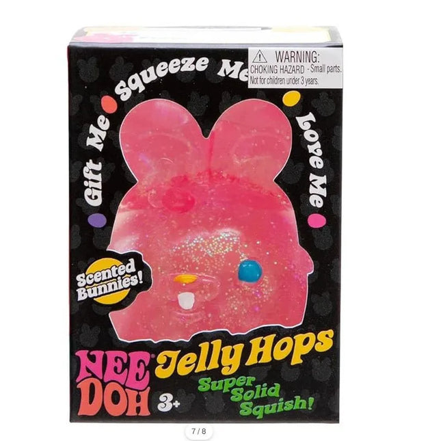 NeeDoh Jelly Hops Coelho Squishy Anti-Estresse Bola Gel Macia Anti-Ansiedade Fidget Sensorial, Brinquedo de Apertar para Present