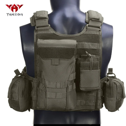 YAKEDA Quick Release Hunting Vest - 4 Metal Buckles Triple Mag Pouch / YAKEDA Quick Release Hunting Vest - 4 Metal Buckles Triple Pouch