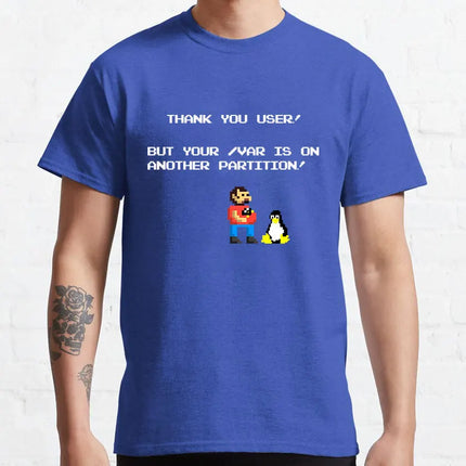 linux tux mario like troll Linux Just Sudo It Geek command computer softwar admin funny t shirt 100% cotton printed plus size