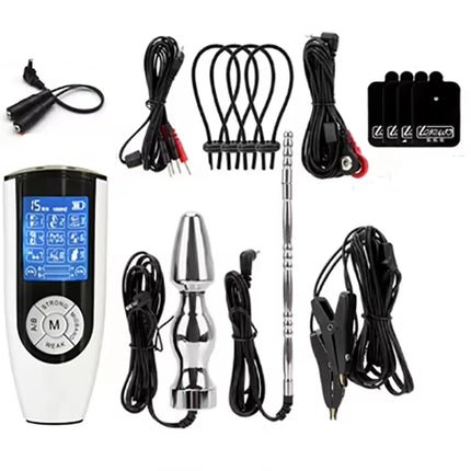 Electric Shock Anal Vagina Plug Urethral Catheter Penis Plug Ring Nipple Clamp Massage Pad Medical Electric Stimulation Sex Toy