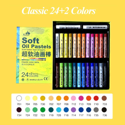 Kuelox Soft Oil Pastel 24/36/48 Solid Paint Stick Washable Drawing Classic Macaron Morandi Artist Crayon For Gift Art Supplies