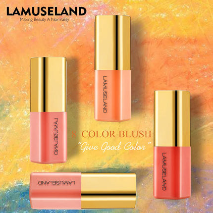 Tinted Moisturizing Liquid Blush Cream Multi-Use Lips Cheek Eye Makeup Rouge Contour Matte Orange-red Mini Blusher Stick