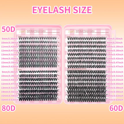 Lash Clusters with Spikes Kit DIY Spiky Eyelash Extension Thick Volume Spiky Individual Lashes Set Mink Strip Lash by LAKANAKU